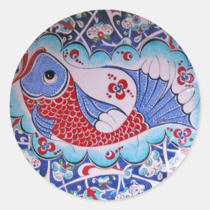 Adesivo Redondo Símbolo da arte da fortuna/azulejo