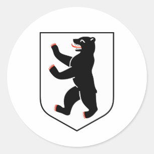 Adesivo Redondo símbolo da cidade de Berlim bandeira da Alemanha u