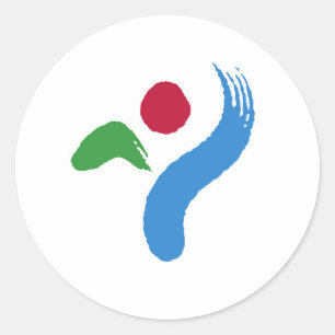 Adesivo Redondo Símbolo da coreia da cidade de Seoul