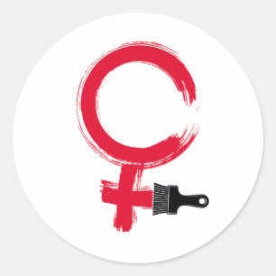 Adesivo Redondo Símbolo da Mulher legal