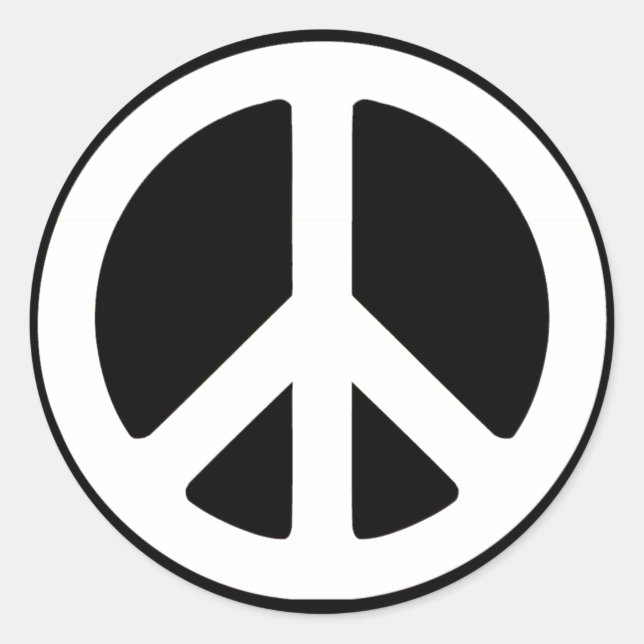 Adesivo Redondo Símbolo da Paz em Rosa! (Frente)