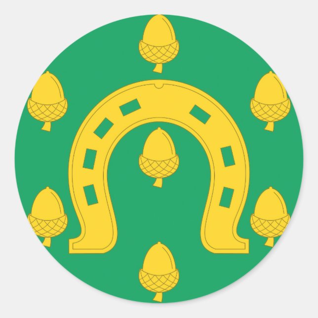 Adesivo Redondo Símbolo da província de Rutland Flag england (Frente)