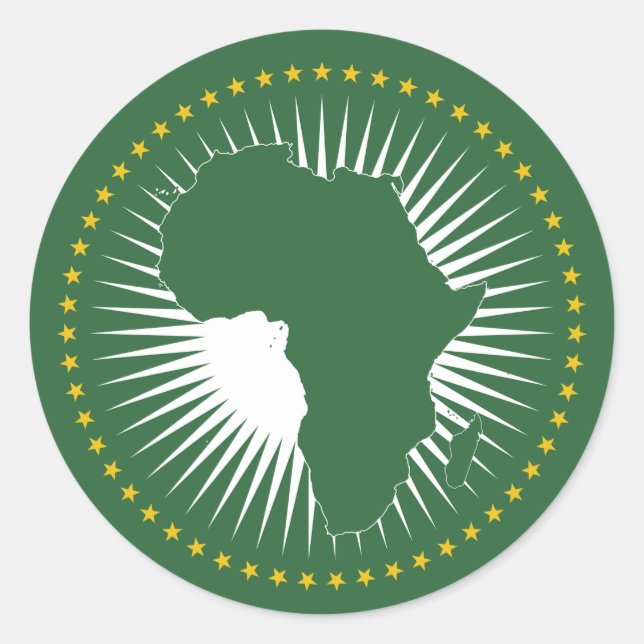 Adesivo Redondo Símbolo da União Africana (Frente)