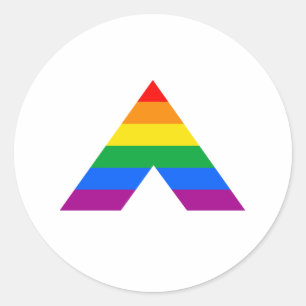 Adesivo Redondo Símbolo de Aliado Heterossexual