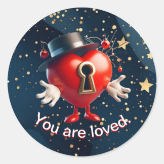 Adesivo Redondo Símbolo de amor