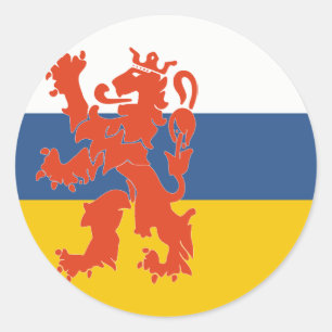 Adesivo Redondo Símbolo de bandeira holandesa de Limburg