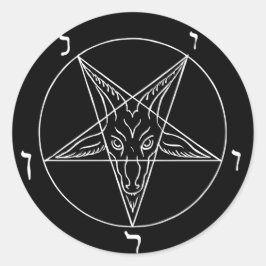 Adesivo Redondo Símbolo de Baphomet