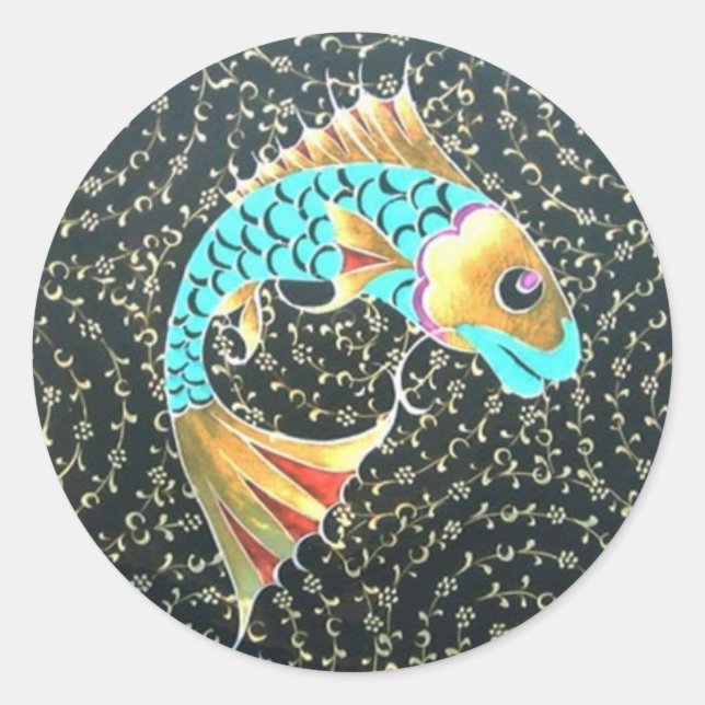 Adesivo Redondo Símbolo de Boa Fortuna Amulet Lucky (Frente)