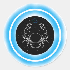 Adesivo Redondo Símbolo de Câncer – Emblema Mínimo de Astrologia