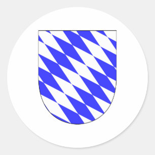 Adesivo Redondo Símbolo de Casaco de Braços Baviera Alemanha