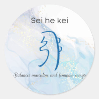 Adesivo Redondo Símbolo de cura Sei he Ki Reiki