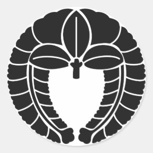 Adesivo Redondo Símbolo de descanso familiar japonês (KAMON)