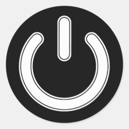 Adesivo Redondo Símbolo de energia (preto e branco)