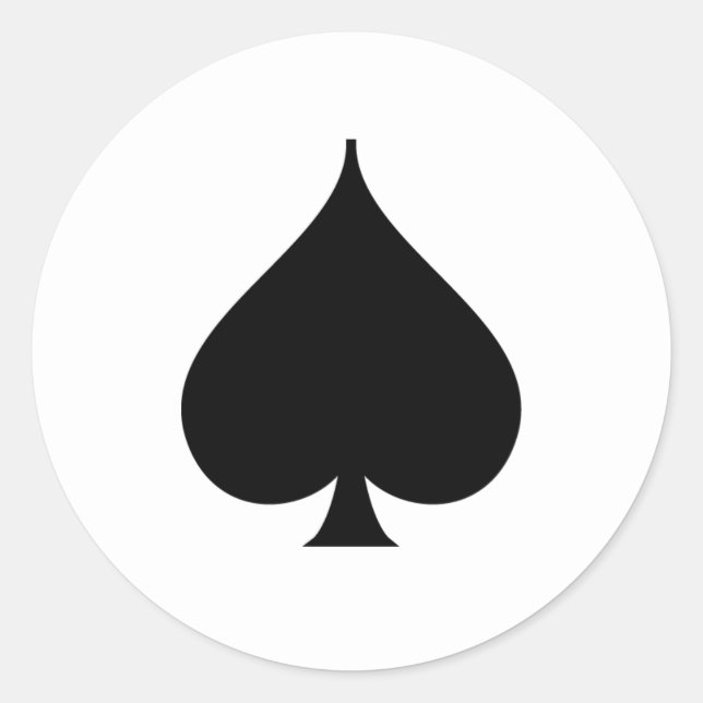 Adesivo Redondo Símbolo de Espada Preta (Frente)