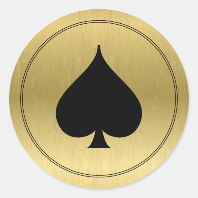 Adesivo Redondo Símbolo de Espada Preta (Frente)