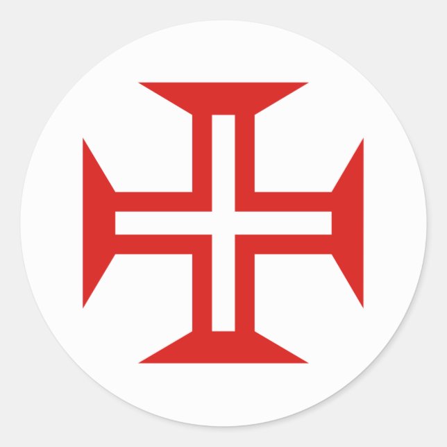 Adesivo Redondo Símbolo de Estado da rocha em Portugal, exército (Frente)