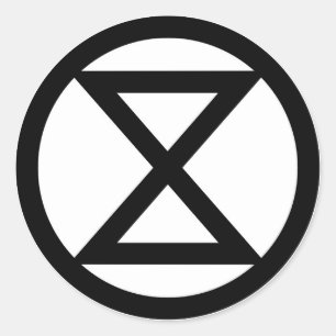 Adesivo Redondo Símbolo de extinção