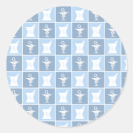 Adesivo Redondo Símbolo de farmácia | Farmacêutico | Farmácia técn