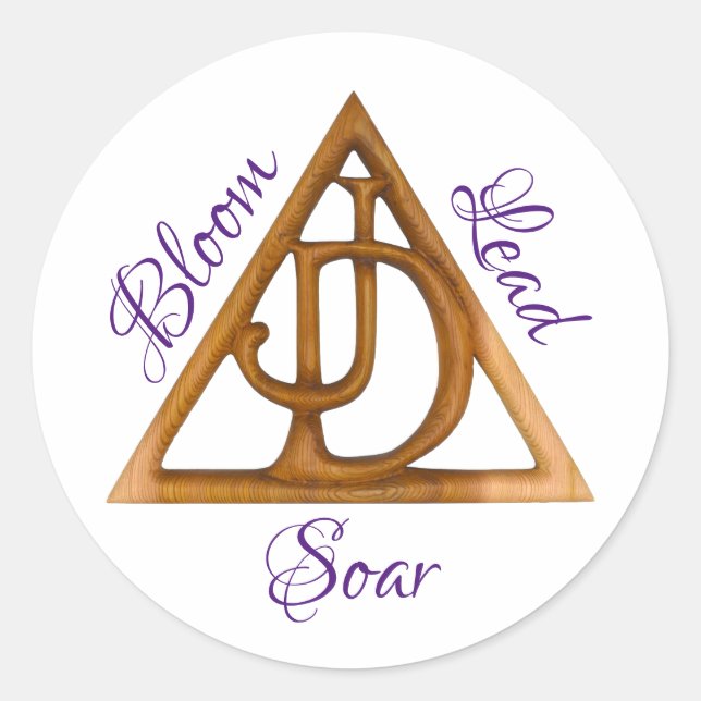 Adesivo Redondo Símbolo de Filhas JDI Bloom Lead Soar OIJD (Frente)