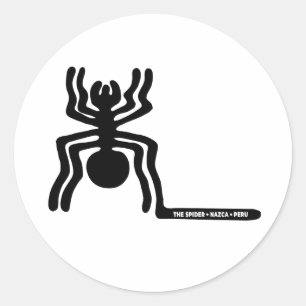 Adesivo Redondo símbolo de geoglifo idol antigo da aranha símbolo