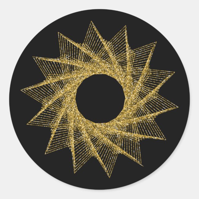 Adesivo Redondo Símbolo de Geometria Sagrada (Frente)