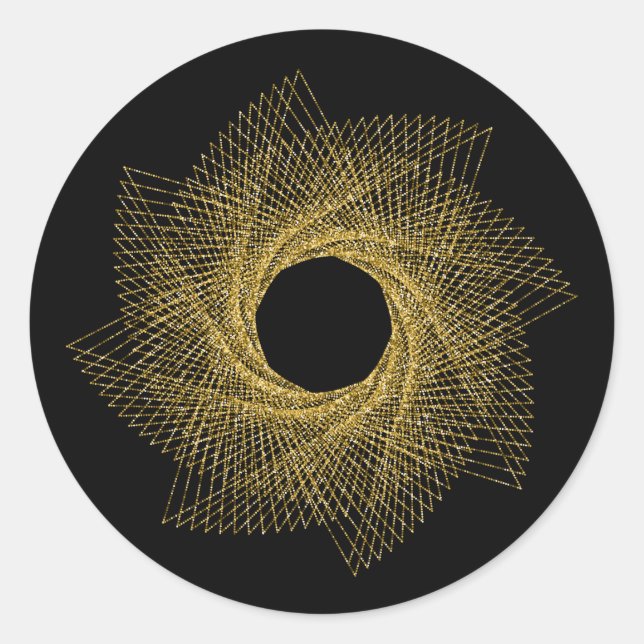 Adesivo Redondo Símbolo de Geometria Sagrada (Frente)
