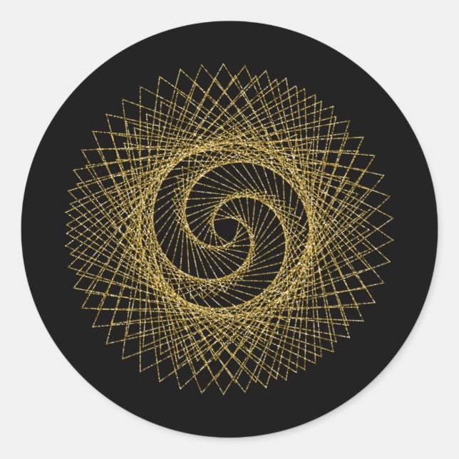 Adesivo Redondo Símbolo de Geometria Sagrada (Frente)