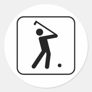 Adesivo Redondo Símbolo de Golf