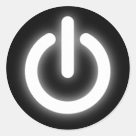 Adesivo Redondo Símbolo de Ligação de Luz Brilhante