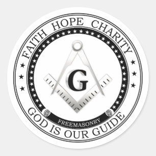 Adesivo Redondo Símbolo de maçonaria