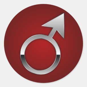 Adesivo Redondo Símbolo de Marte