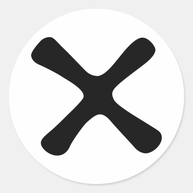 Adesivo Redondo símbolo de moeda cruzada katanga dinheiro handa co (Frente)