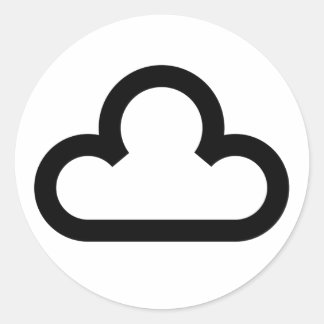 Adesivo Redondo Símbolo de Nuvem do Tempo