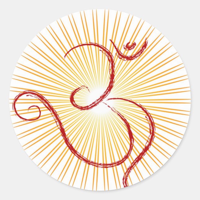 Adesivo Redondo Símbolo de OM (Frente)