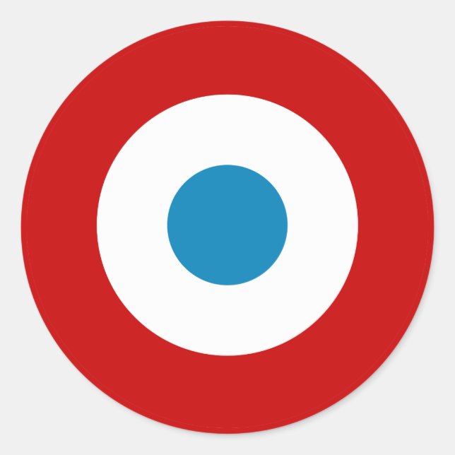 Adesivo Redondo Símbolo de país roundário França exército militar (Frente)