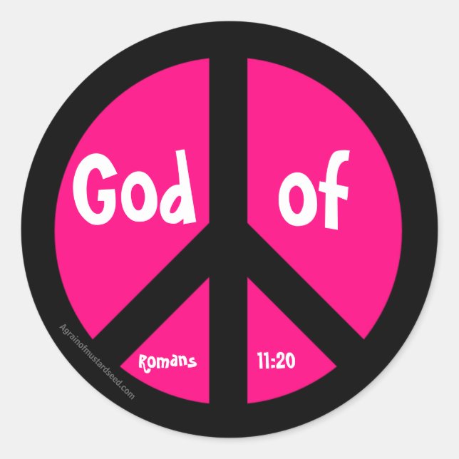 Adesivo Redondo Símbolo de paz (Frente)