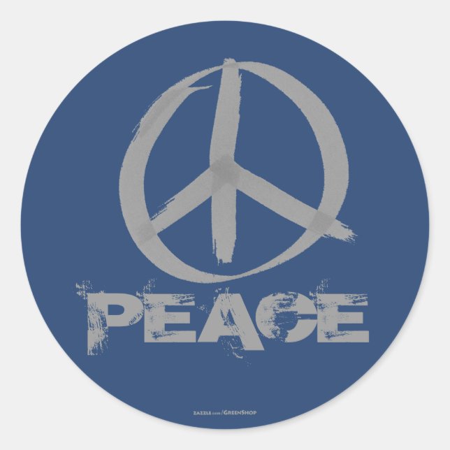 Adesivo Redondo Símbolo de Paz (Frente)