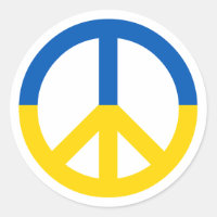 Símbolo de Paz de Sinalizador Amarelo Azul Ucrânia