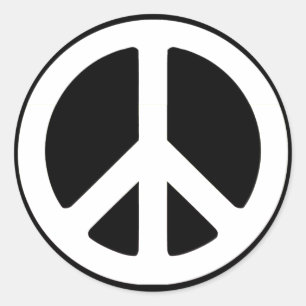 Adesivo Redondo Símbolo de paz no rosa!
