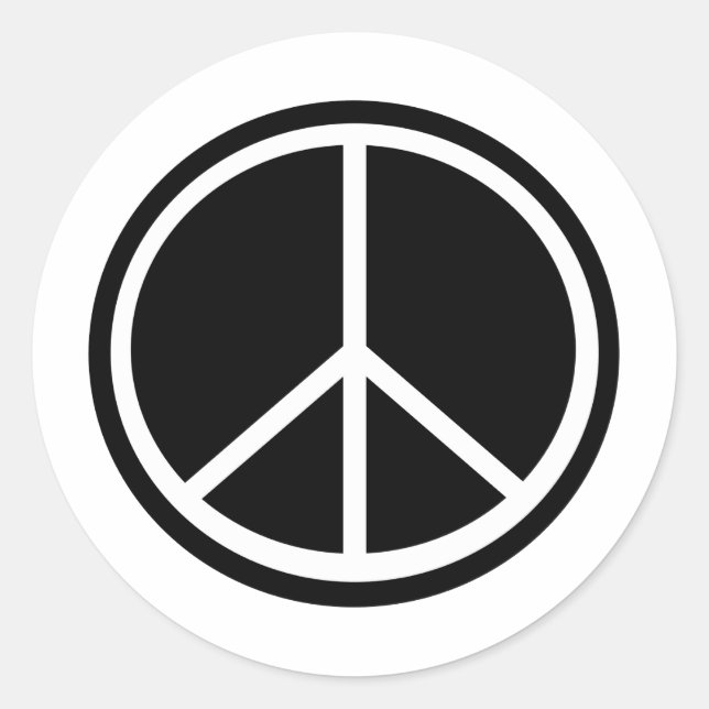 Adesivo Redondo Símbolo de paz tradicional (Frente)