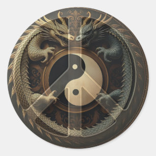 Adesivo Redondo Símbolo de Paz Yin Yang