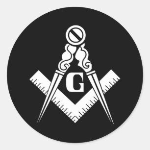 Adesivo Redondo Símbolo de pirâmide Masônica do Triângulo Illumina