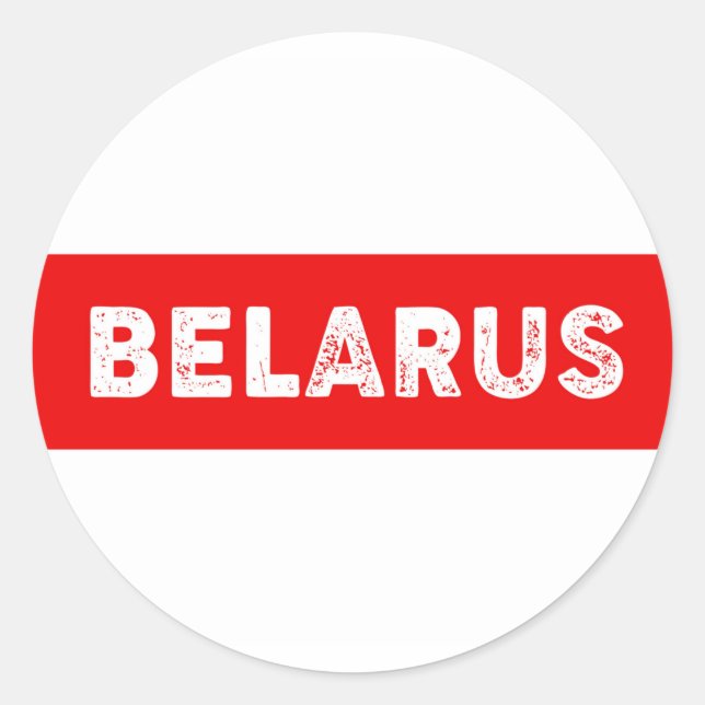 Adesivo Redondo Símbolo de protesto da Bielorrússia, símbolo verme (Frente)