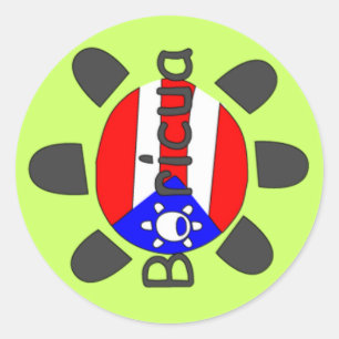 Adesivo Redondo Símbolo de Puerto Rico Boricua