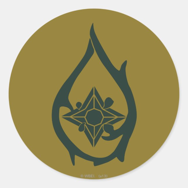 Adesivo Redondo Símbolo de queda TAURIEL™ (Frente)