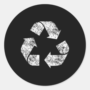 Adesivo Redondo Símbolo de reciclar Distúrbio do Ambiente do Dia d