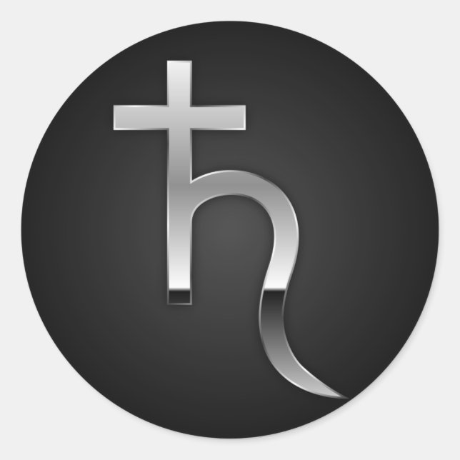 Adesivo Redondo Símbolo de Saturno (Frente)