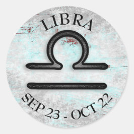 Adesivo Redondo Símbolo de Símbolo Libra do Horoscópio