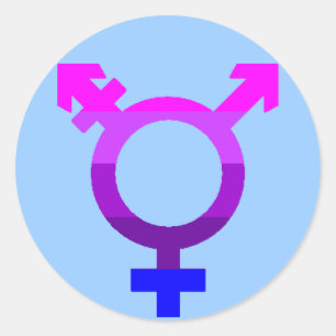 Adesivo Redondo Símbolo de Sinalizador Trans 2