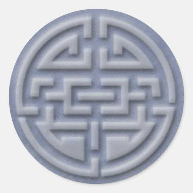 Adesivo Redondo símbolo de sorte (Frente)